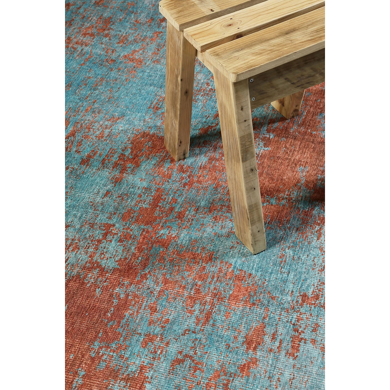 Wecon Home Tapis Hot Spring - Fibres synthétiques - Orange / Bleu-gris - 130 x 190 cm 6 Wecon Home Tapis Hot Spring - Fibres synthétiques - Orange / Bleu-gris - 130 x 190 cm – Image 4