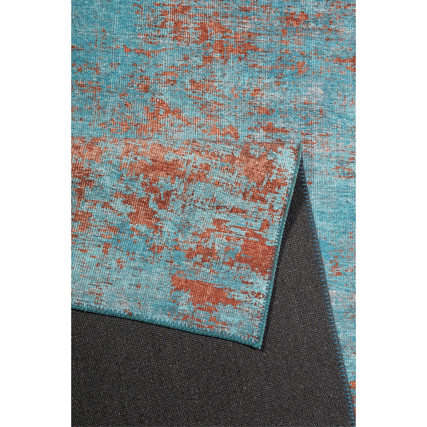 Wecon Home Tapis Hot Spring - Fibres synthétiques - Orange / Bleu-gris - 130 x 190 cm 9 Wecon Home Tapis Hot Spring - Fibres synthétiques - Orange / Bleu-gris - 130 x 190 cm – Image 7