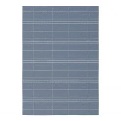 Top Square Tapis Essenza I - Polypropylène - Bleu / Blanc