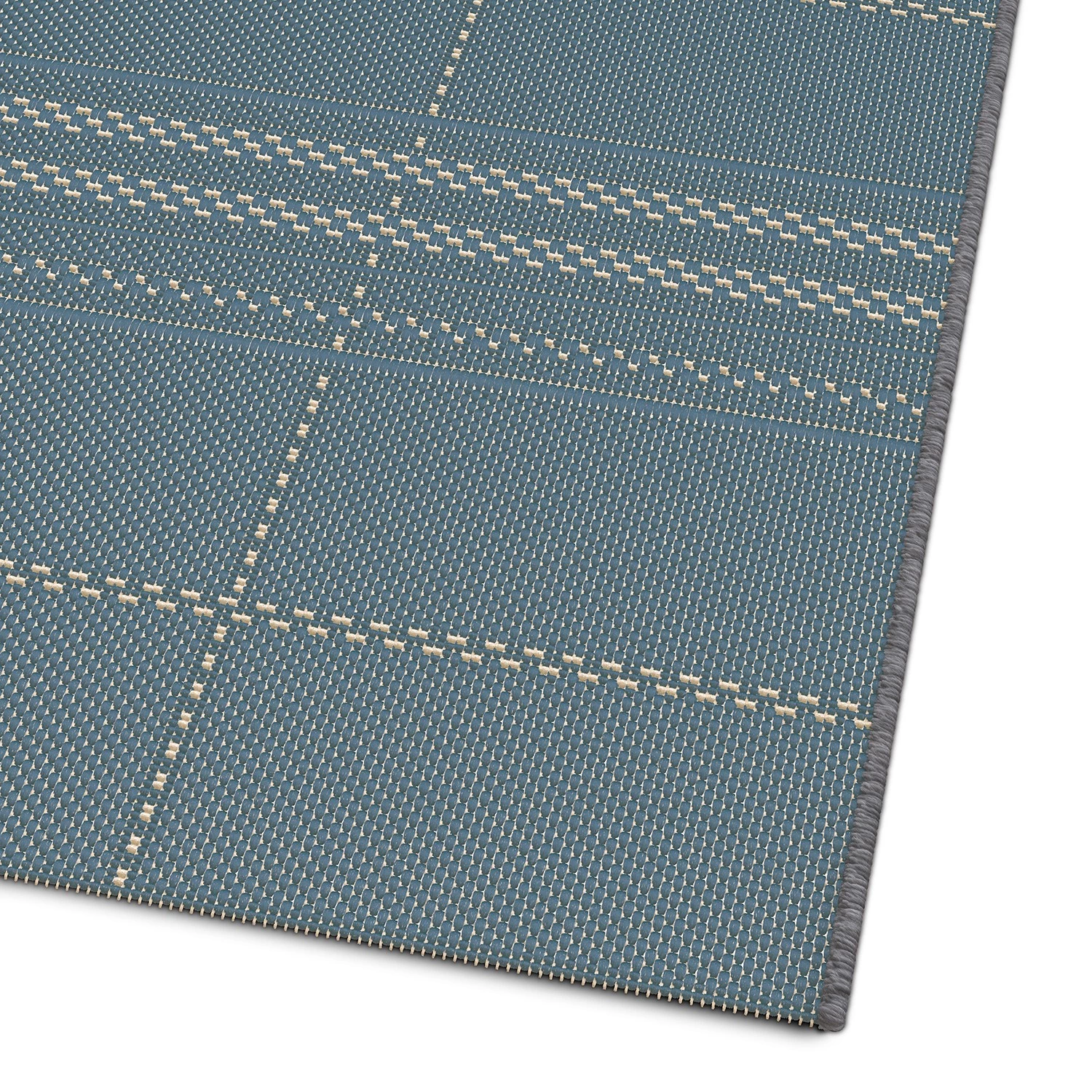 Top Square Tapis Essenza I - Polypropylène - Bleu / Blanc 5 Top Square Tapis Essenza I - Polypropylène - Bleu / Blanc – Image 3