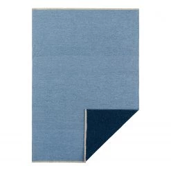 Hanse Home Tapis Duo - Coton / Chenille de polyester - Bleu clair / Bleu foncé - 200 x 290 cm