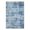 Nouristan Tapis Tabriz Bela - Coton / Chenille de polyester - Bleu jean - 160 x 230 cm