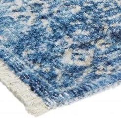 Nouristan Tapis Tabriz Bela - Coton / Chenille de polyester - Bleu jean - 160 x 230 cm -Tapis Soldes Boutique 1000243621 210218 09173200205 DETAILS P000000001000243621
