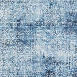 Nouristan Tapis Tabriz Bela - Coton / Chenille de polyester - Bleu jean - 160 x 230 cm -Tapis Soldes Boutique 1000243621 210218 09173600208 DETAILS P000000001000243621