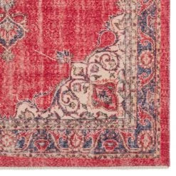 Nouristan Tapis Sarouk Sangar - Coton / Chenille de polyester - Rouge - 120 x 170 cm -Tapis Soldes Boutique 1000243625 210218 09180500232 DETAILS P000000001000243625