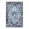 Nouristan Tapis Keshan Sami - Coton / Chenille de polyester - Bleu foncé - 120 x 170 cm