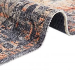 Nouristan Tapis Heriz Janda - Coton / Chenille de polyester - Gris / Orange - 160 x 230 cm -Tapis Soldes Boutique 1000243643 210218 09201400341 DETAILS P000000001000243643