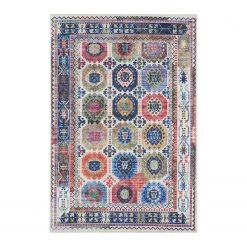 Nouristan Tapis Kilim Masin - Coton / Chenille de polyester - Multicolore - 120 x 170 cm