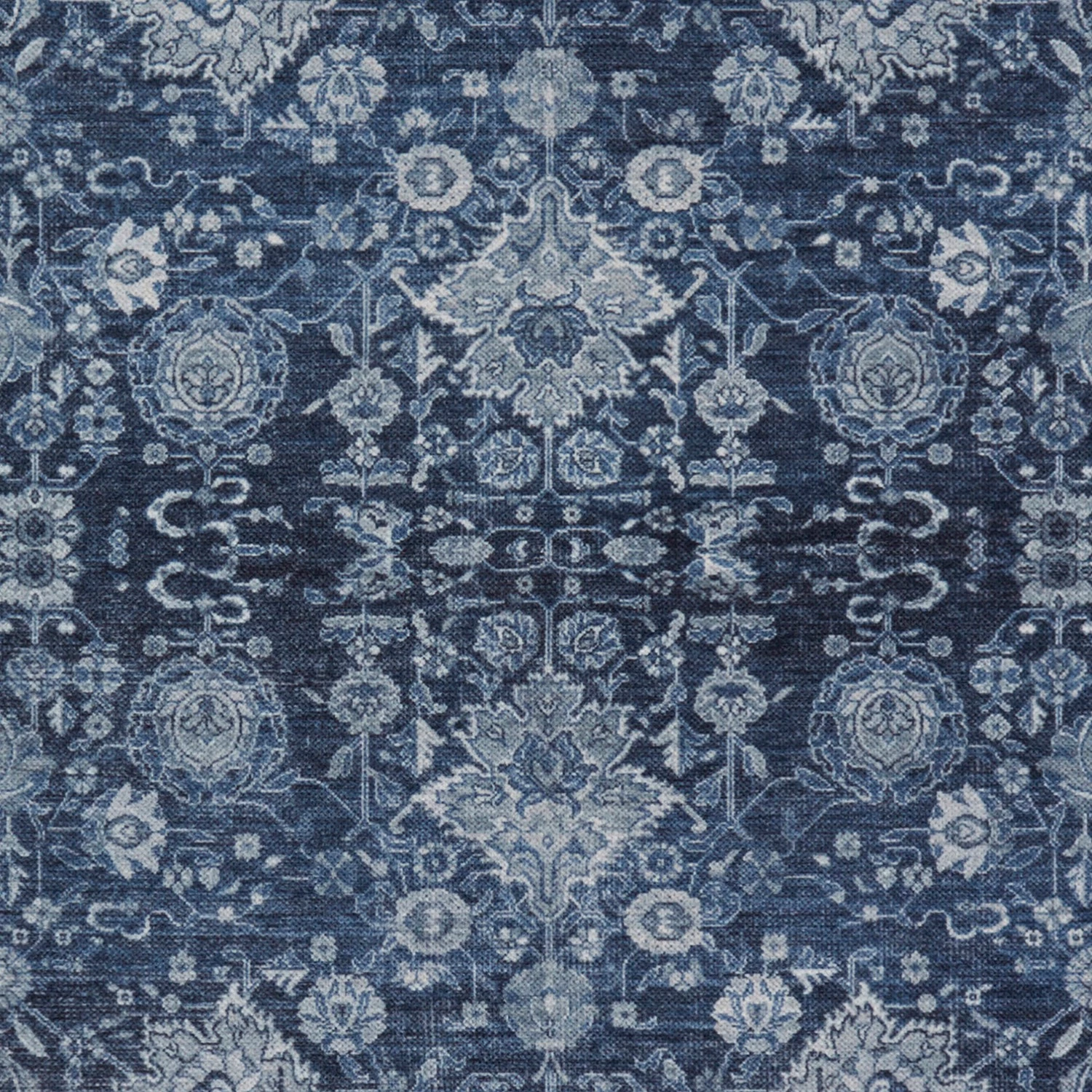 Nouristan Tapis Maschad Chora - Coton / Chenille de polyester - Bleu - 160 x 230 cm 8 Nouristan Tapis Maschad Chora - Coton / Chenille de polyester - Bleu - 160 x 230 cm – Image 6
