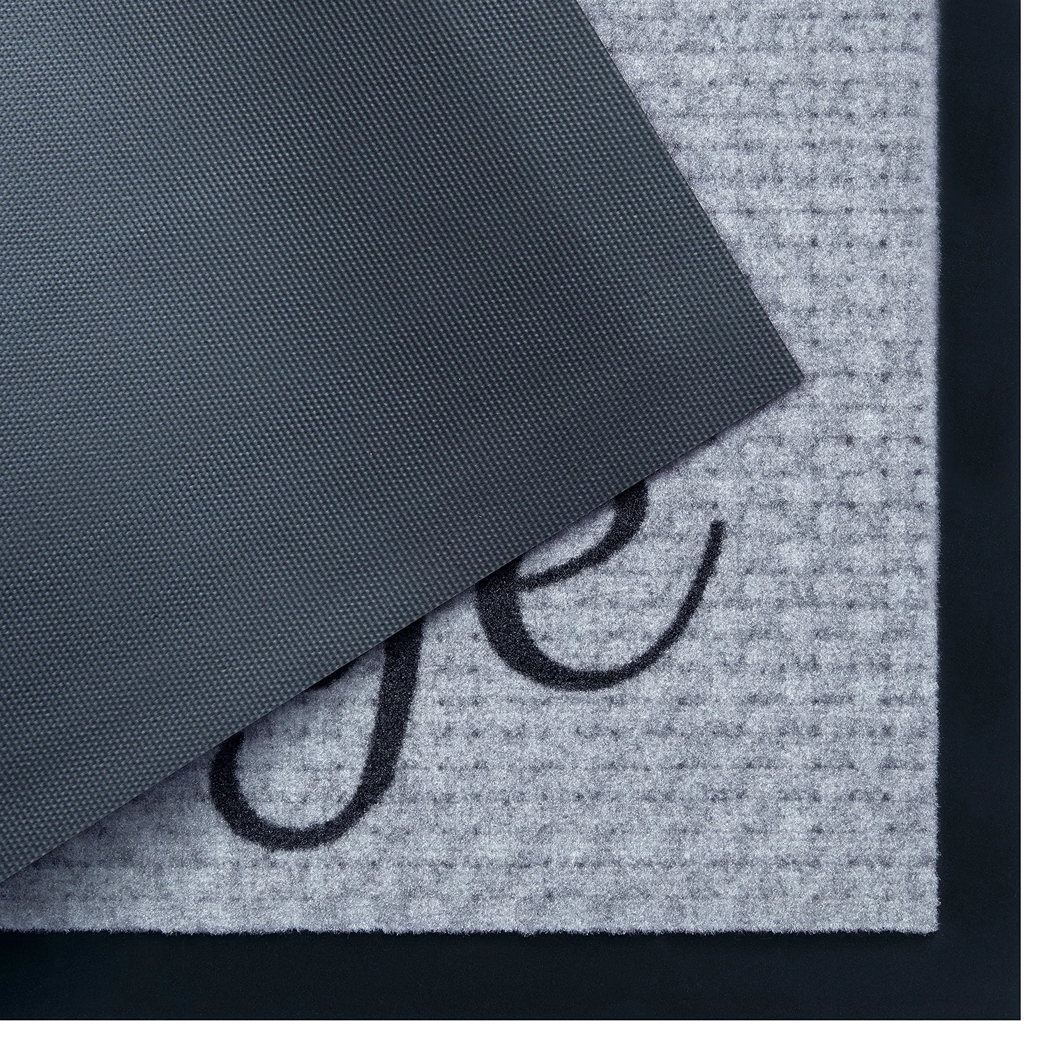 Top Square Paillasson Hello and Goodbye - Polyamide - Gris / Noir 5 Top Square Paillasson Hello and Goodbye - Polyamide - Gris / Noir – Image 3