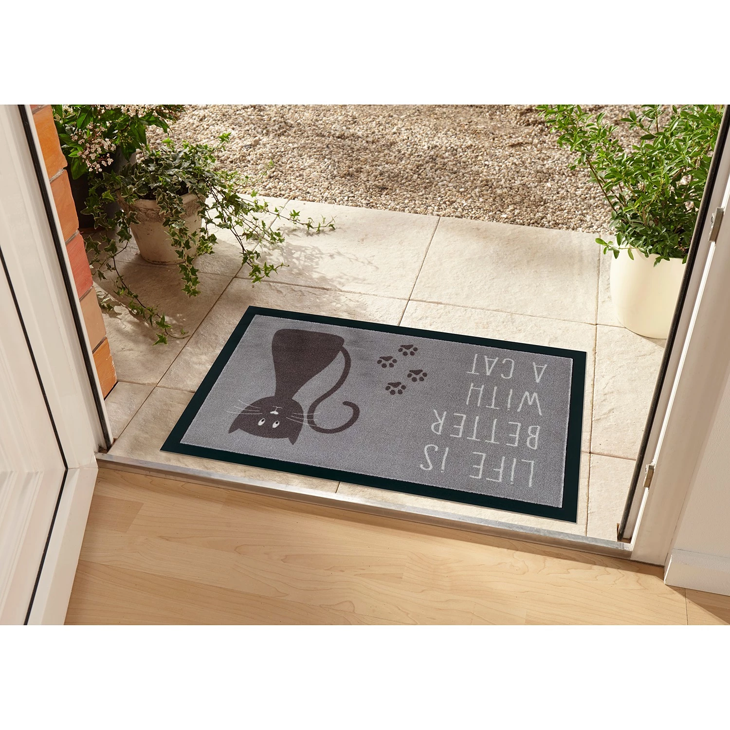 Top Square Paillasson Katze I - Polyamide - Marron gris 4 Top Square Paillasson Katze I - Polyamide - Marron gris – Image 2