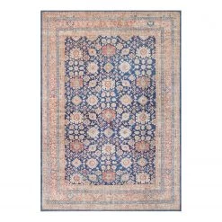 ELLE DECORATION Tapis Mahal II - Tissu - Bleu marine - 80 x 150 cm