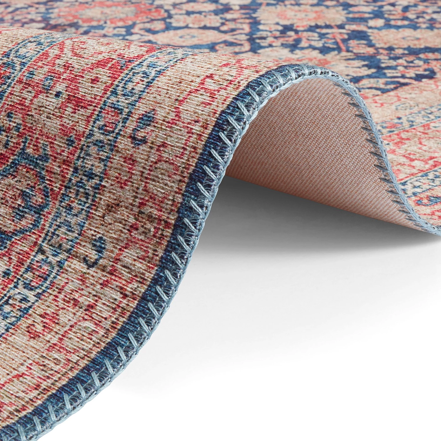 ELLE DECORATION Tapis Mahal II - Tissu - Bleu marine - 80 x 150 cm 6 ELLE DECORATION Tapis Mahal II - Tissu - Bleu marine - 80 x 150 cm – Image 4