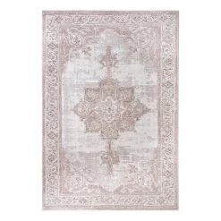 Nouristan Tapis Aubusson Mirage - Polyester, polypropylène - Rose vieilli - 200 x 290 cm
