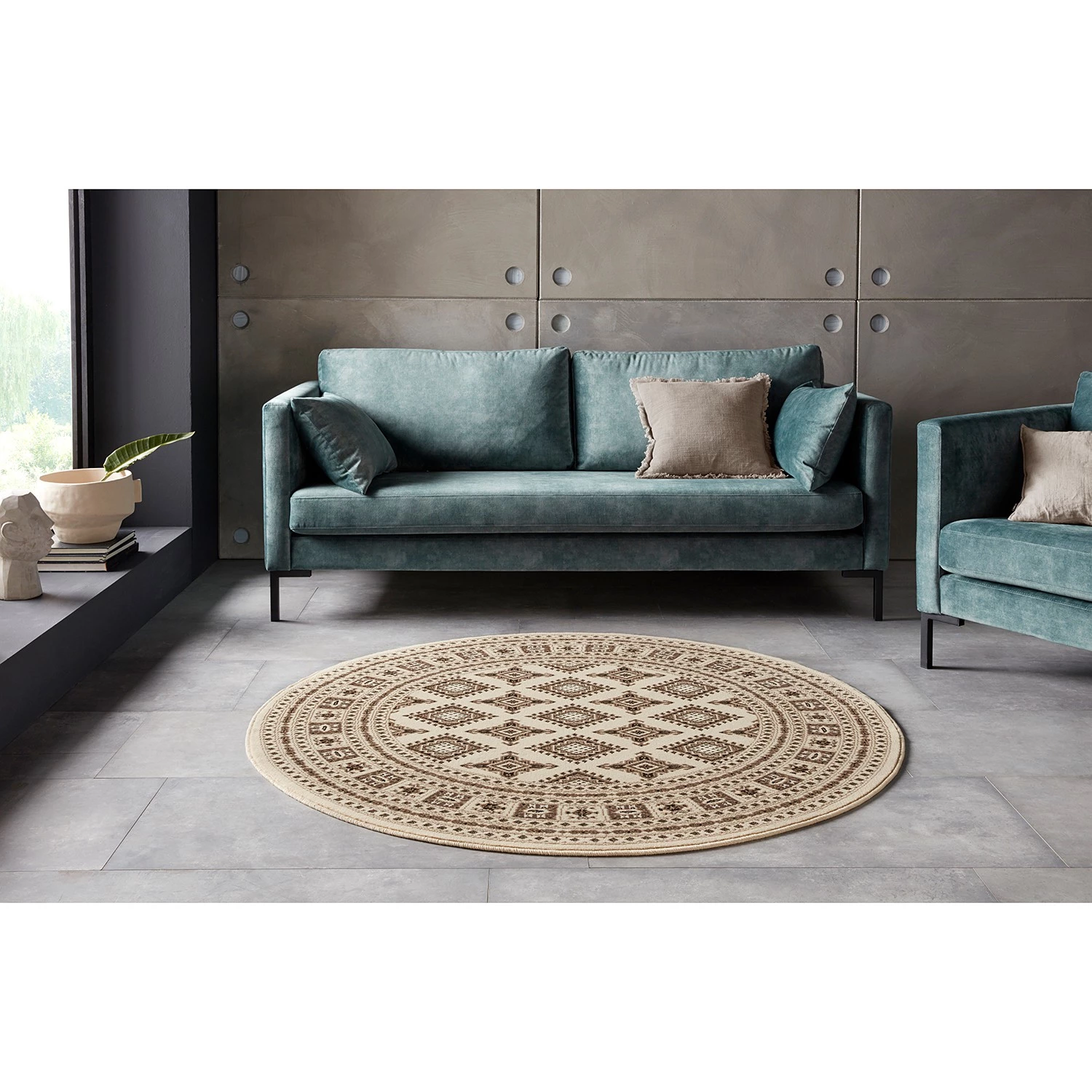 Nouristan Tapis Sao Buchara II - Polypropylène - Beige 4 Nouristan Tapis Sao Buchara II - Polypropylène - Beige – Image 2