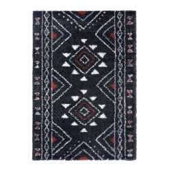 Mint Rugs Tapis épais Hurley - Polypropylène - Noir - 120 x 170 cm