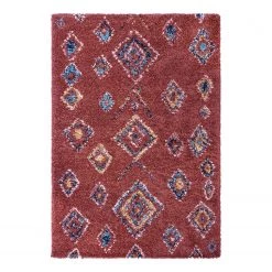 Mint Rugs Tapis épais Phoenix - Polypropylène - Marron rouille - 160 x 230 cm