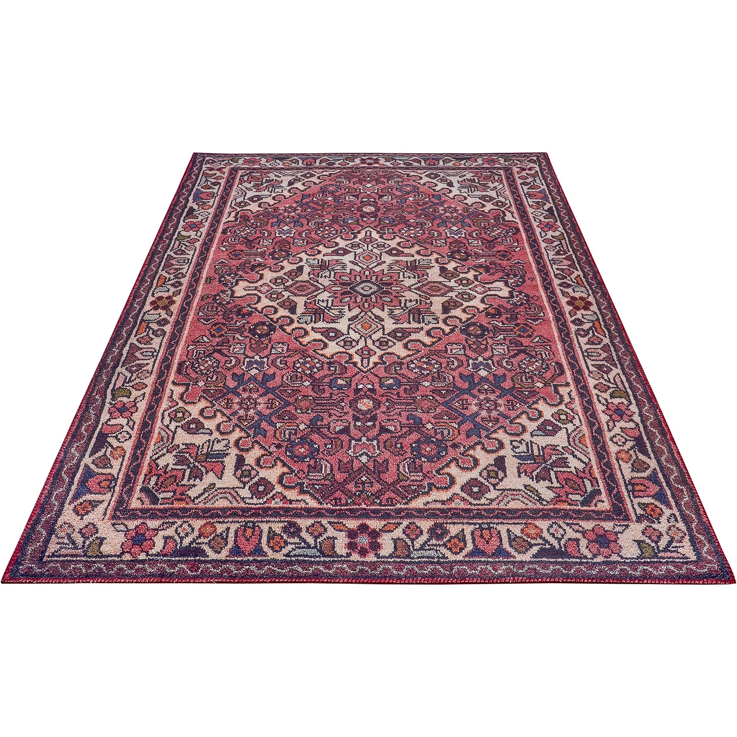 Nouristan Tapis Muran Heriz - Polyester - Crème / Rouge - 80 x 150 cm 5 Nouristan Tapis Muran Heriz - Polyester - Crème / Rouge - 80 x 150 cm – Image 3