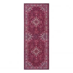 Nouristan Tapis de couloir Azad Täbriz - Polyester - Rouge oriental