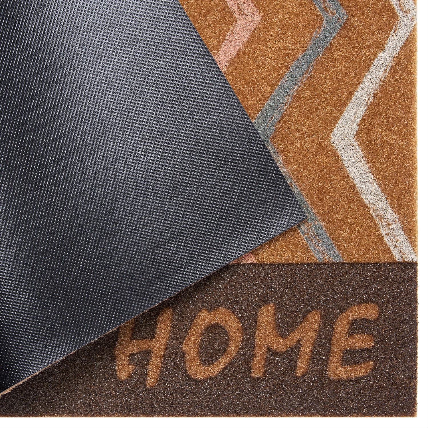 Top Square Paillasson Bossey - Polyéthylène - Marron / Multicolore 4 Top Square Paillasson Bossey - Polyéthylène - Marron / Multicolore – Image 2