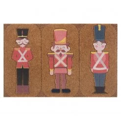 Top Square Paillasson Berville - Polyéthylène - Marron / Rouge