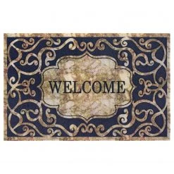 Top Square Paillasson Conteville - Polyéthylène - Noir / Multicolore