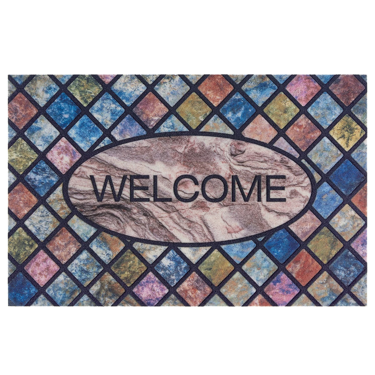 Top Square Paillasson Polliat - Polyéthylène - Multicolore 3 Top Square Paillasson Polliat - Polyéthylène - Multicolore