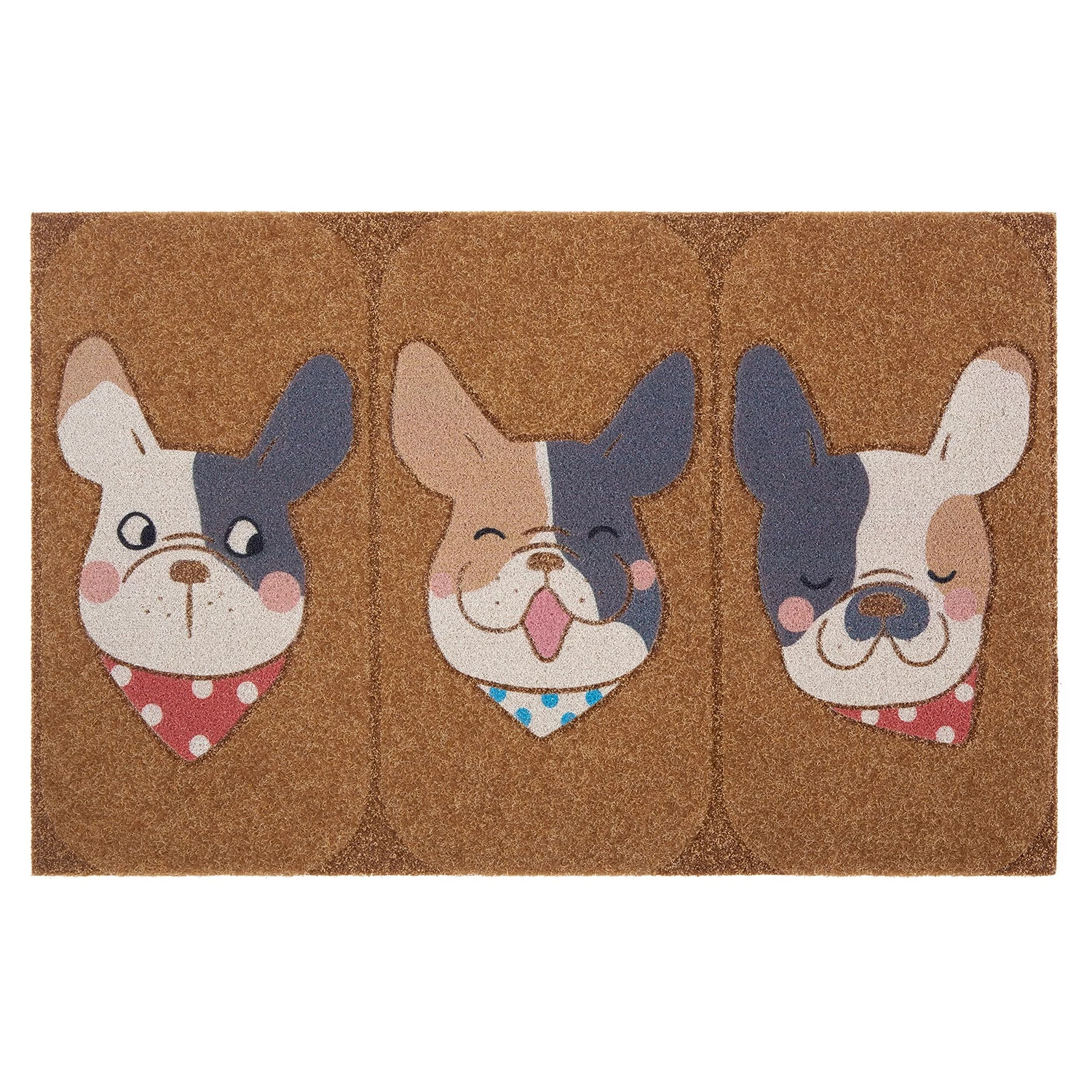 Top Square Paillasson Doussay - Polyéthylène - Marron / Crème 3 Top Square Paillasson Doussay - Polyéthylène - Marron / Crème