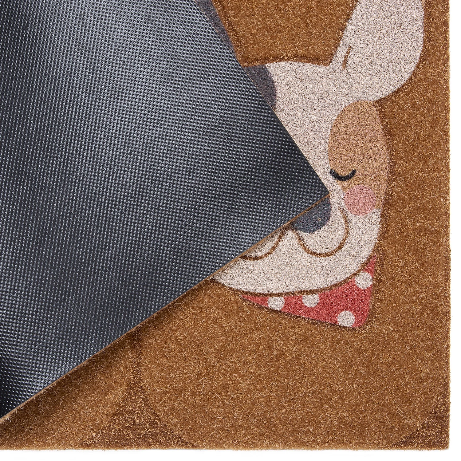 Top Square Paillasson Doussay - Polyéthylène - Marron / Crème 4 Top Square Paillasson Doussay - Polyéthylène - Marron / Crème – Image 2