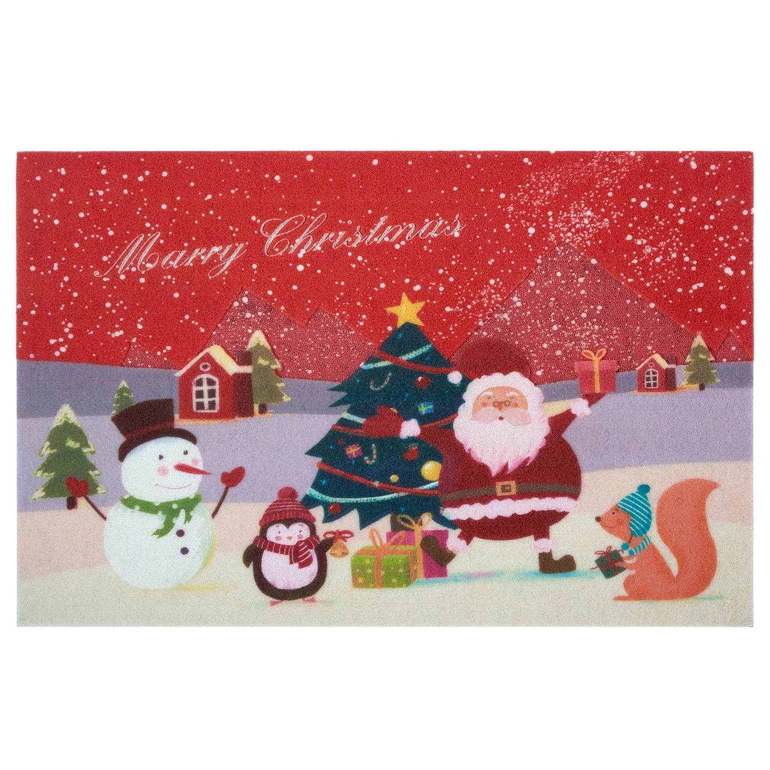 Top Square Paillasson Ychoux - Polyéthylène - Rouge / Multicolore 3 Top Square Paillasson Ychoux - Polyéthylène - Rouge / Multicolore