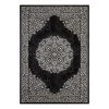 Top Square Tapis Floral Orient - Tissu mélangé - Noir / Gris -Tapis Soldes Boutique 1000248975 210316 09253500061 IMAGE P000000001000248975