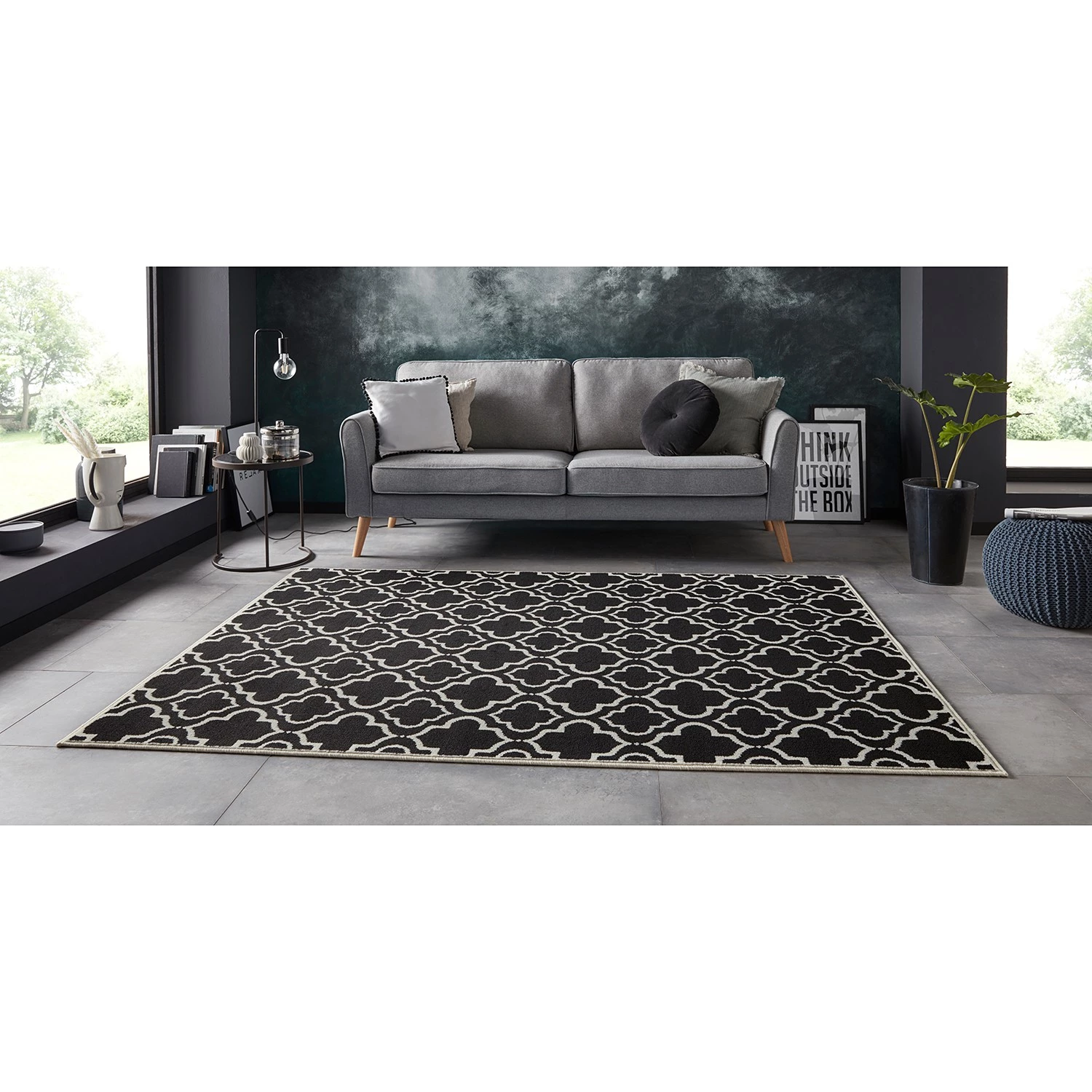 Top Square Tapis Rouillon - Polypropylène - Noir - 80 x 150 cm 4 Top Square Tapis Rouillon - Polypropylène - Noir - 80 x 150 cm – Image 2