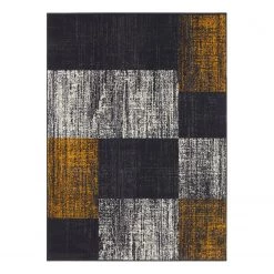 Top Square Tapis Guisseny - Polypropylène - Gris / Jaune moutarde - 180 x 260 cm