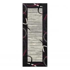 Top Square Tapis de couloir Bezons - Polypropylène - Noir