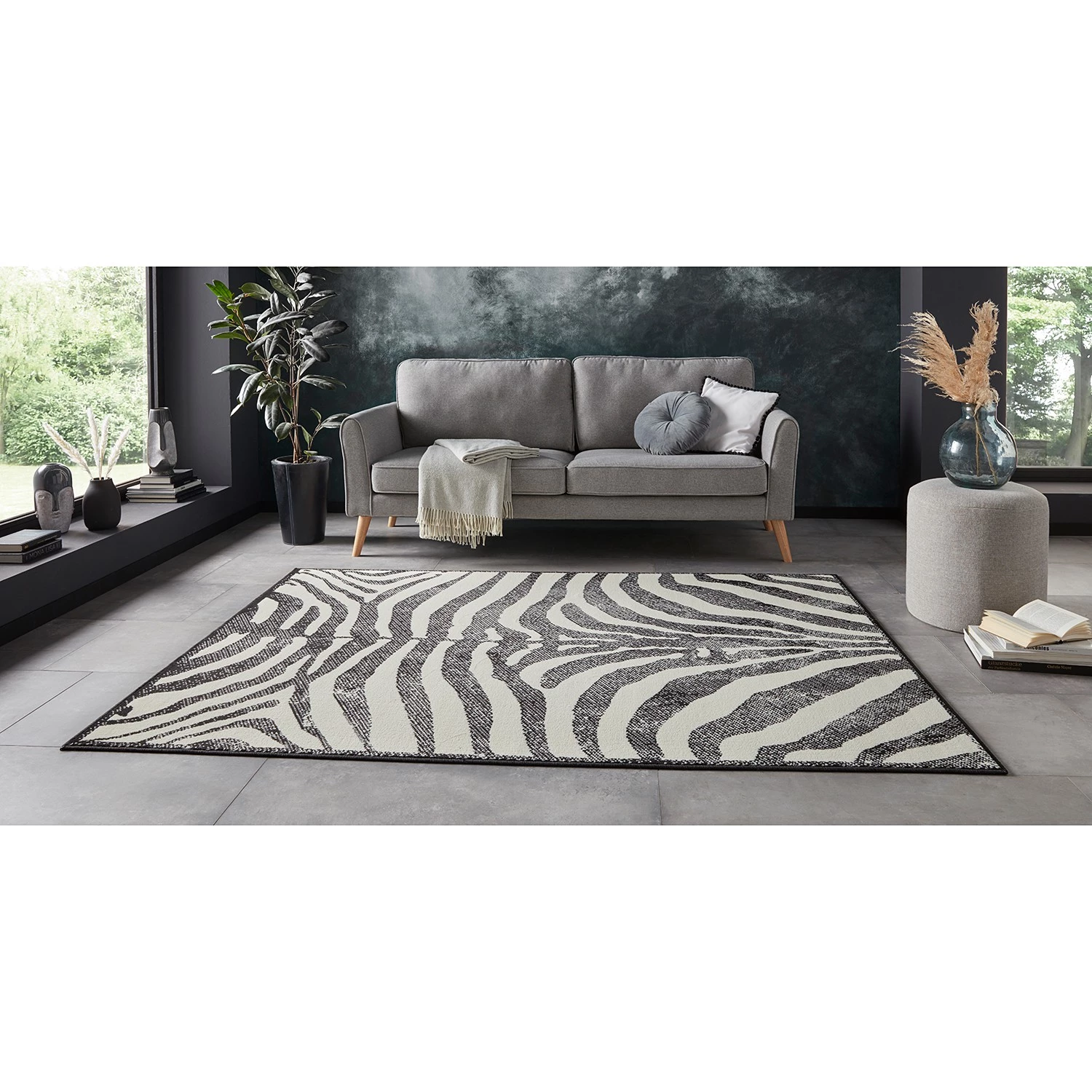Top Square Tapis Lezoux - Polypropylène - Noir - 180 x 260 cm 4 Top Square Tapis Lezoux - Polypropylène - Noir - 180 x 260 cm – Image 2