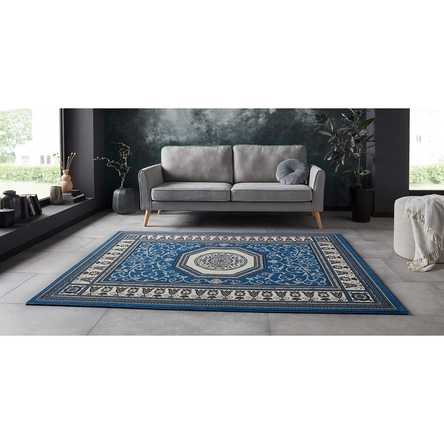 Top Square Tapis Idron - Polypropylène - Bleu foncé - 160 x 220 cm 4 Top Square Tapis Idron - Polypropylène - Bleu foncé - 160 x 220 cm – Image 2