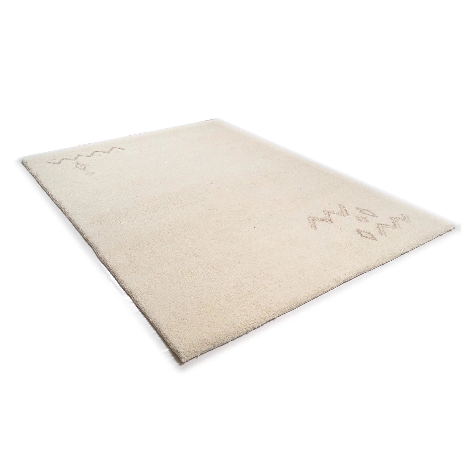 THEKO die markenteppiche Tapis Royal Maroc I - Laine vierge / Coton - Beige - 70 x 140 cm 5 THEKO die markenteppiche Tapis Royal Maroc I - Laine vierge / Coton - Beige - 70 x 140 cm – Image 3