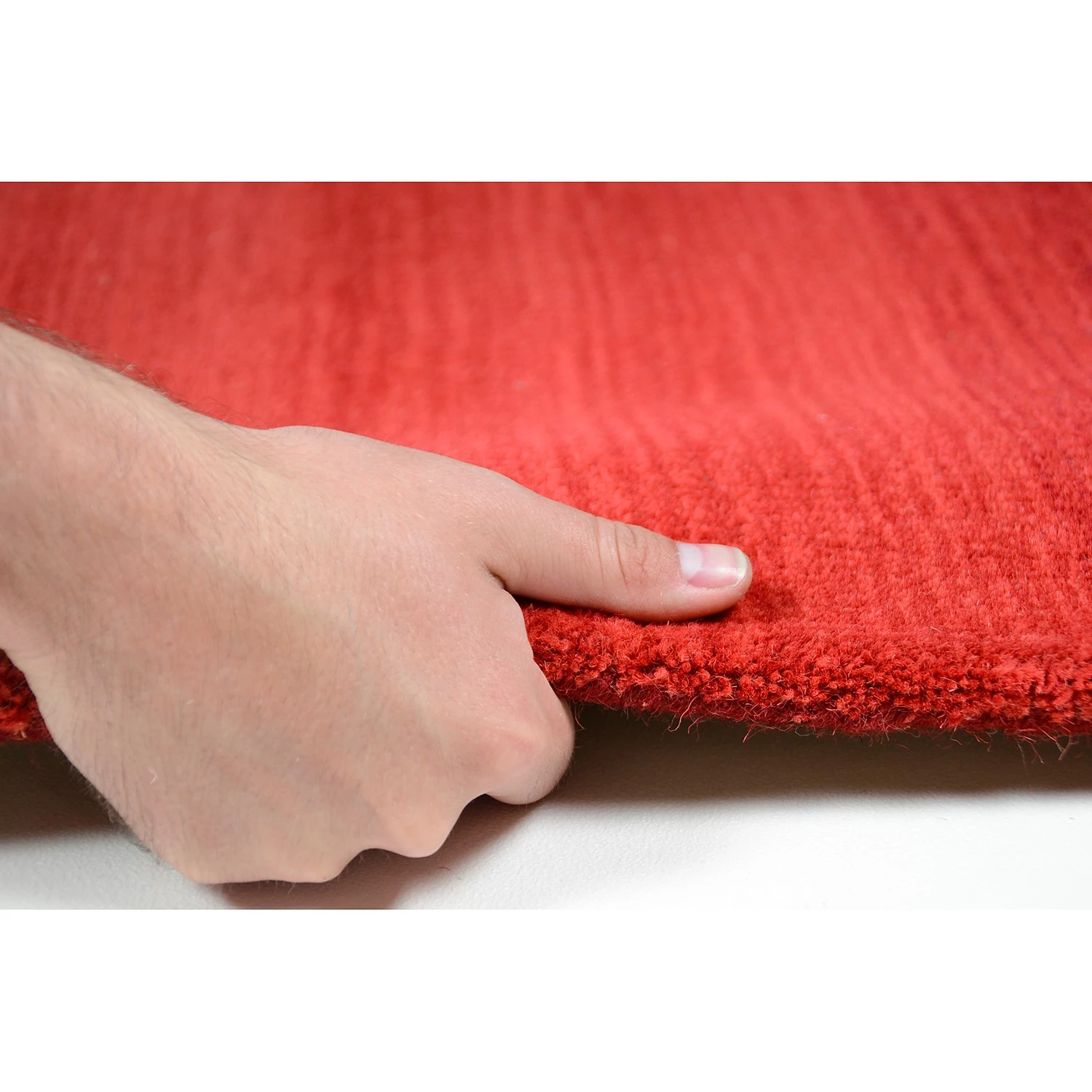 THEKO die markenteppiche Tapis Wool Star - Laine vierge / Polyester - Rouge - 60 x 90 cm 8 THEKO die markenteppiche Tapis Wool Star - Laine vierge / Polyester - Rouge - 60 x 90 cm – Image 6