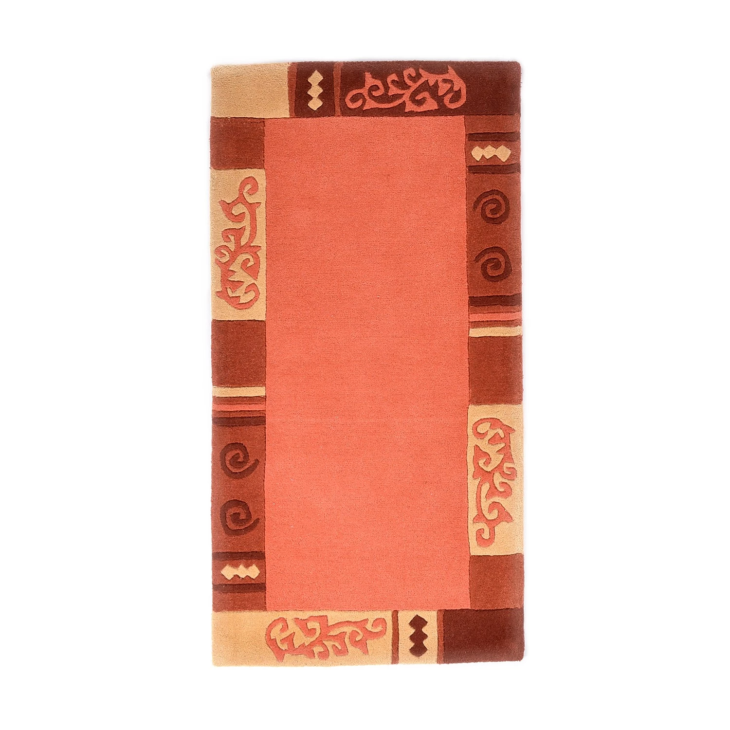 THEKO die markenteppiche Descente de lit Ambadi (3 éléments) - Laine vierge - Terre cuite 6 THEKO die markenteppiche Descente de lit Ambadi (3 éléments) - Laine vierge - Terre cuite – Image 4