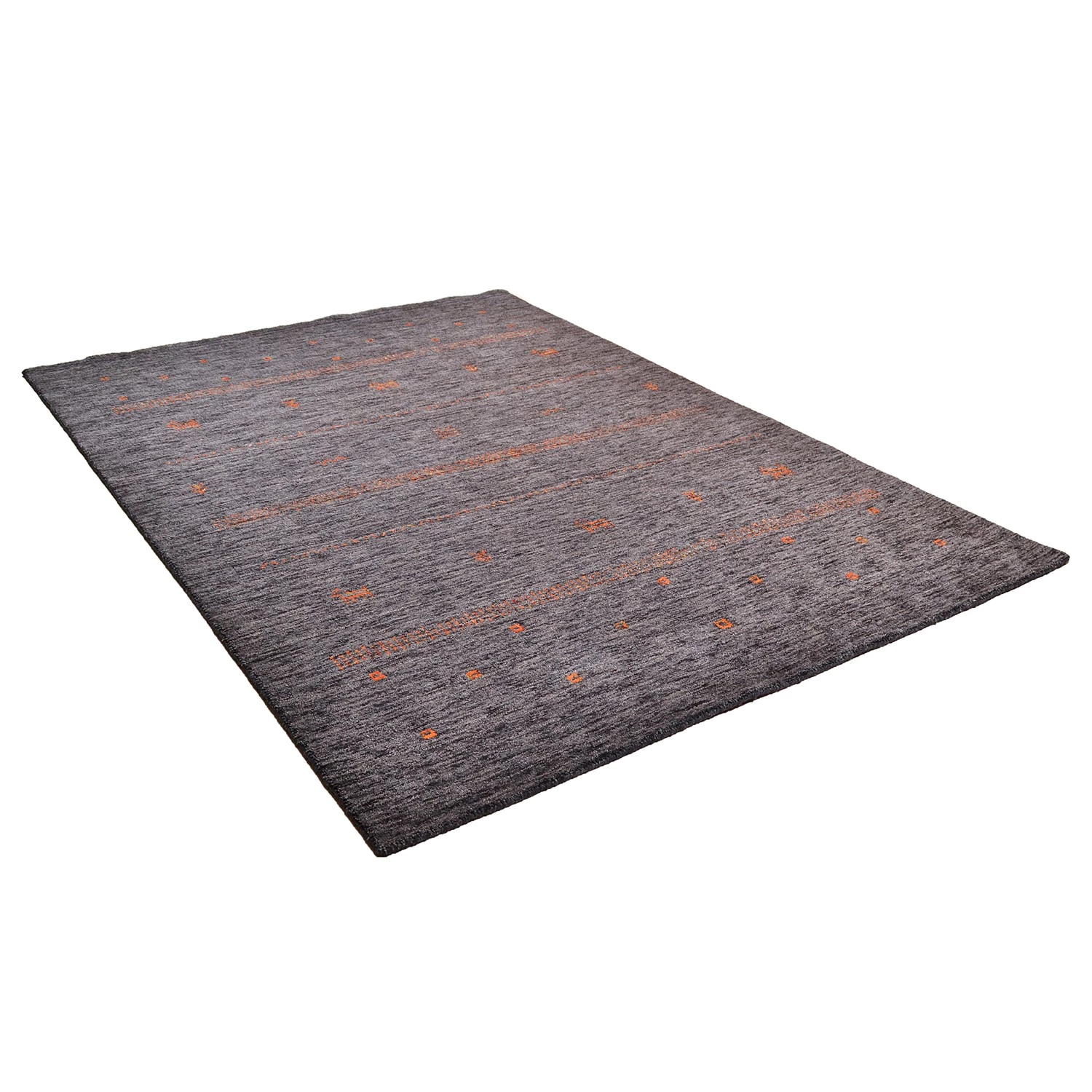THEKO die markenteppiche Tapis Nebraska - Laine vierge / Coton - Anthracite - 90 x 160 cm 5 THEKO die markenteppiche Tapis Nebraska - Laine vierge / Coton - Anthracite - 90 x 160 cm – Image 3