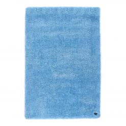 Tom Tailor Tapis épais Soft I - Fibres synthétiques - Bleu clair - 85 x 155 cm