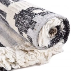 Tom Tailor Tapis Vintage Cozy - Laine / Coton - Noir / Blanc - 160 x 230 cm -Tapis Soldes Boutique 1000250291 210415 14202801802 DETAILS P000000001000250291