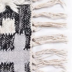 Tom Tailor Tapis Vintage Cozy - Laine / Coton - Noir / Blanc - 160 x 230 cm -Tapis Soldes Boutique 1000250291 210415 14202901803 DETAILS P000000001000250291