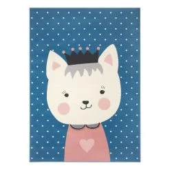 Hanse Home Tapis enfant Kitty Bonny - Polypropylène - Bleu ciel - 160 x 220 cm