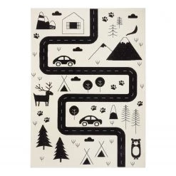 Hanse Home Tapis enfant Avenue - Polypropylène - Crème / Noir - 160 x 220 cm