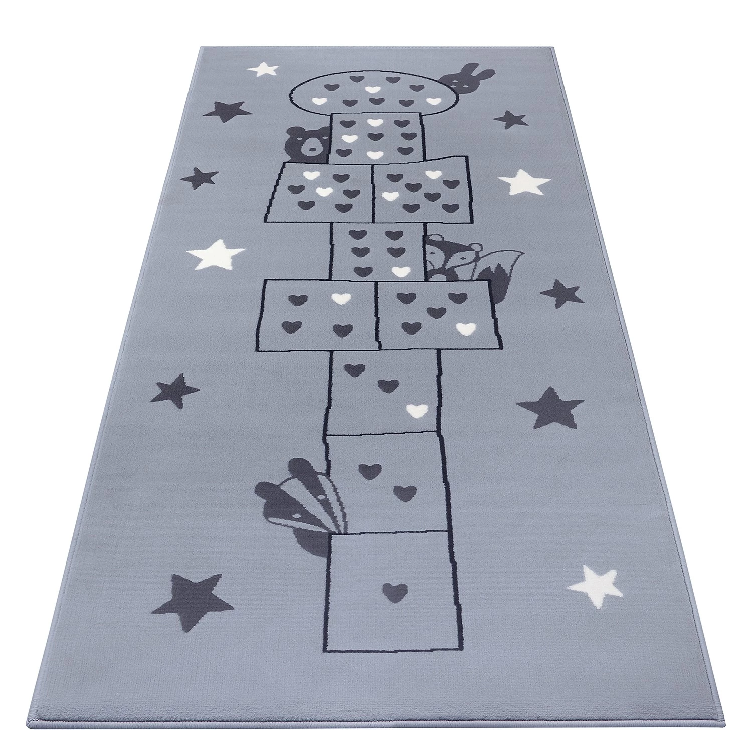 Hanse Home Tapis enfant Jump - Polypropylène - Gris 4 Hanse Home Tapis enfant Jump - Polypropylène - Gris – Image 2