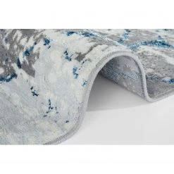 Mint Rugs Tapis Dayron - Polypropylène - Argenté / Bleu - 80 x 150 cm -Tapis Soldes Boutique 1000250500 210311 14362100485 DETAILS P000000001000250500