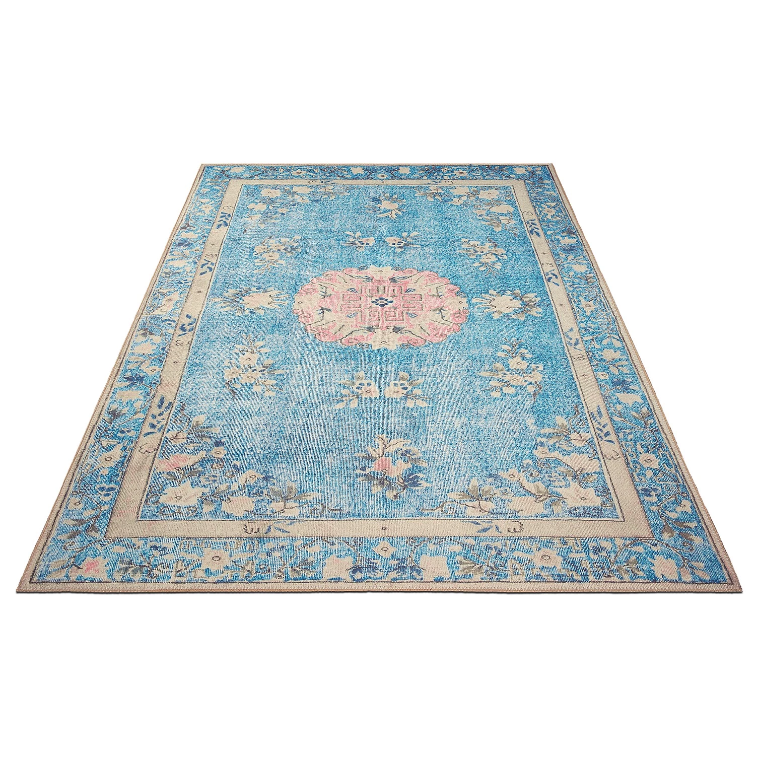 Top Square Tapis Boussan - Polyester - Bleu clair - 160 x 230 cm 5 Top Square Tapis Boussan - Polyester - Bleu clair - 160 x 230 cm – Image 3