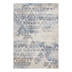 Mint Rugs Tapis Favio - Polypropylène - Argenté / Bleu foncé - 120 x 170 cm