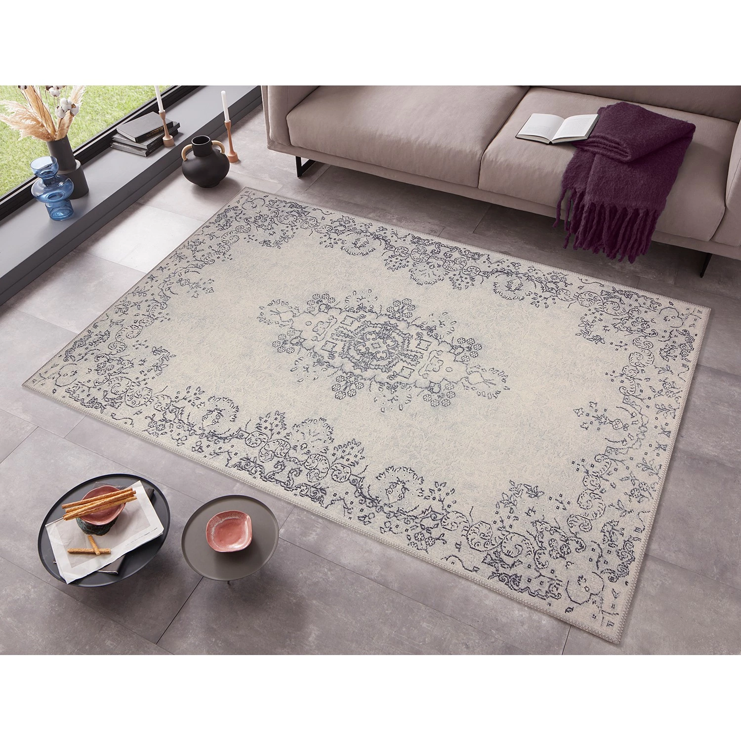 Top Square Tapis Thillois - Polyester - Gris - 120 x 170 cm 4 Top Square Tapis Thillois - Polyester - Gris - 120 x 170 cm – Image 2